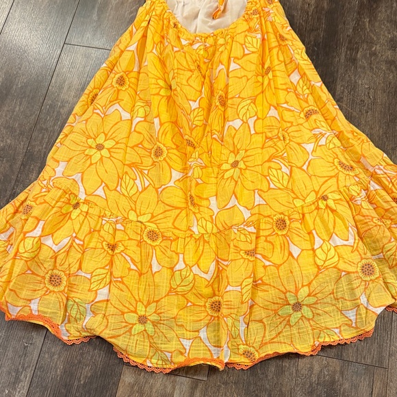 Rachel Zoe Yellow and Orange Floral Kids Dress - Picture 9 of 11